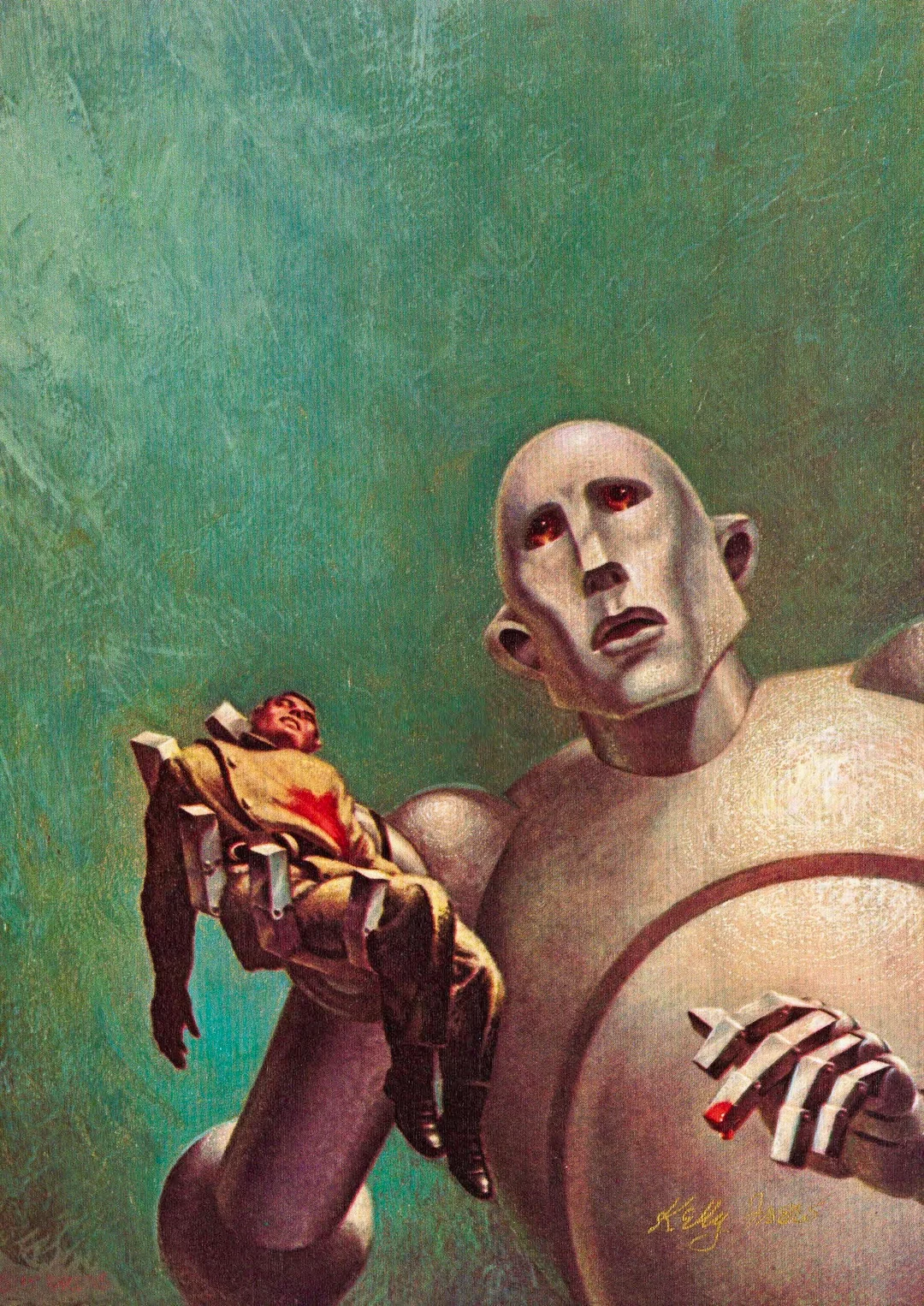astounding-science-fiction-october-1953-cover-art-by-kelly Het verhaal achter de albumhoes van Queen - News of the world